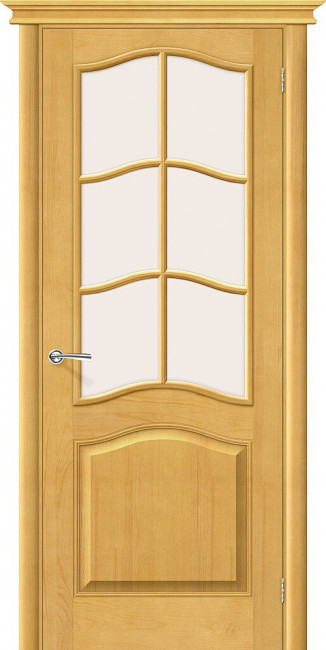 Межкомнатная дверь Массив М7 Т-04 Медовый со стеклом