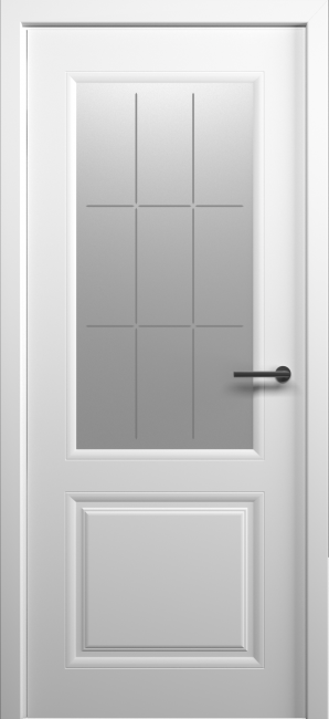 Межкомнатная дверь эмаль Стиль 1 Белый стекло 