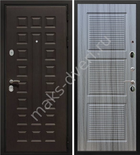 Входная дверь Премиум 3К ФЛ-1 Сандал Серый