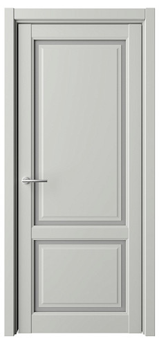Межкомнатная дверь винил Афина 2 Платина стекло