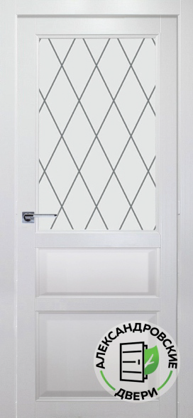Межкомнатная дверь Эко Шпон Каролина со стеклом