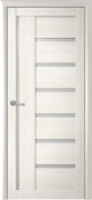 Межкомнатная дверь Эко Шпон Мадрид Белый кипарис со стеклом  Межкомнатная дверь Эко Шпон Мадрид Белый кипарис со стеклом