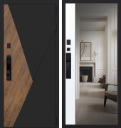 Входная дверь Plata с зеркалом с биометрическим замком Y23