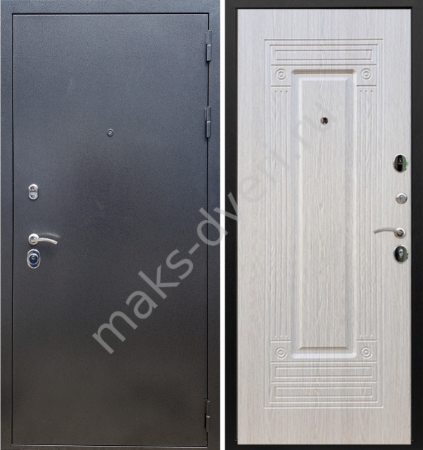 Входная дверь Рекс-11 ФЛ-4 Беленый Дуб