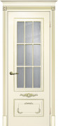 Межкомнатная дверь эмаль Смальта 9 Слоновая кость Золото стекло