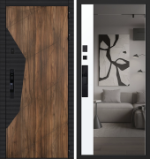 Входная дверь Сапсан с зеркалом с биометрическим замком Y12