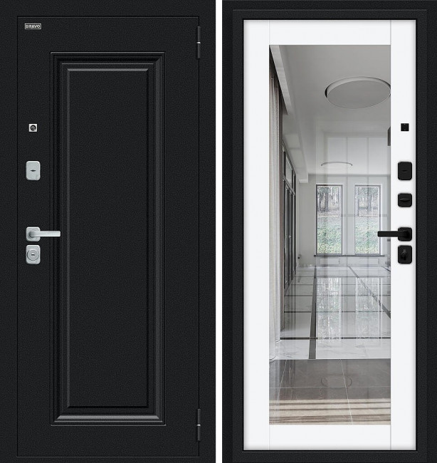 Входная дверь Bravo R Флэш White Silk