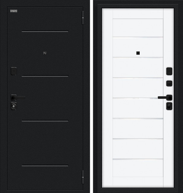 Входная дверь Bravo R Техно White Silk