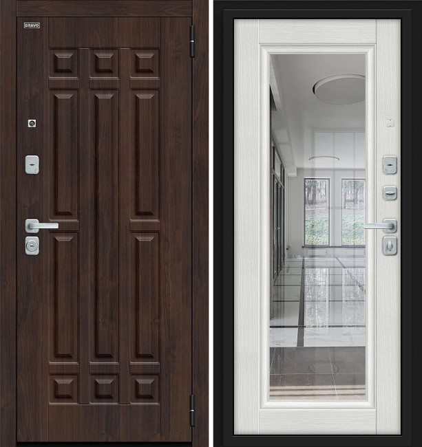 Входная дверь Bravo R Форм Bianco Melinga