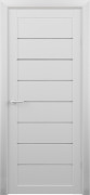 Межкомнатная дверь Эко Шпон Сеул Кедр снежный со стеклом  Межкомнатная дверь Эко Шпон Сеул Кедр снежный со стеклом