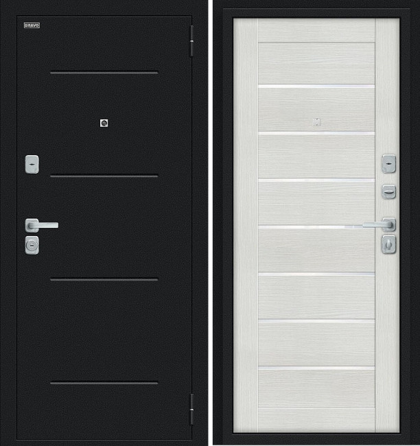Входная дверь Bravo R Техно Bianco Melinga