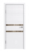 Межкомнатная дверь Эко Шпон ALUM-13 Вельвет белый горизонт