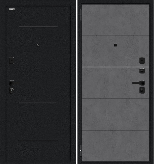 Входная дверь Bravo R Граффити-1 Slate Art Инсайд