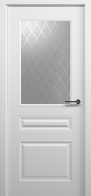 Межкомнатная дверь эмаль Стиль 2 Белый стекло