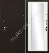 Входная дверь Рим Белый матовый с зеркалом