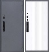 Входная дверь Беркут Белый матовый с биометрическим замком Y23