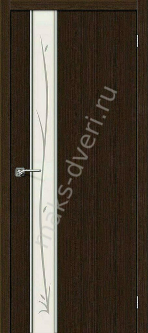 Межкомнатная дверь финиш флекс Глейс-1 Twig Wenge 3D