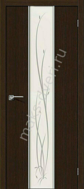 Межкомнатная дверь финиш флекс Глейс-2 Twig Wenge 3D