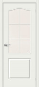 Межкомнатная дверь финиш флекс 32С Л-04 Белый со стеклом Межкомнатная дверь финиш флекс 32С Л-04 Белый со стеклом