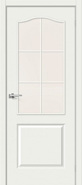 Межкомнатная дверь финиш флекс 32С Л-04 Белый со стеклом