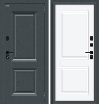 Входная дверь Термо Некст антрацит White Silk 