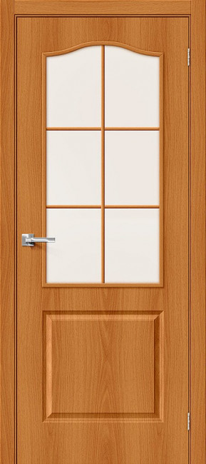 Межкомнатная дверь финиш флекс 32С Л-22 Миланский Орех со стеклом