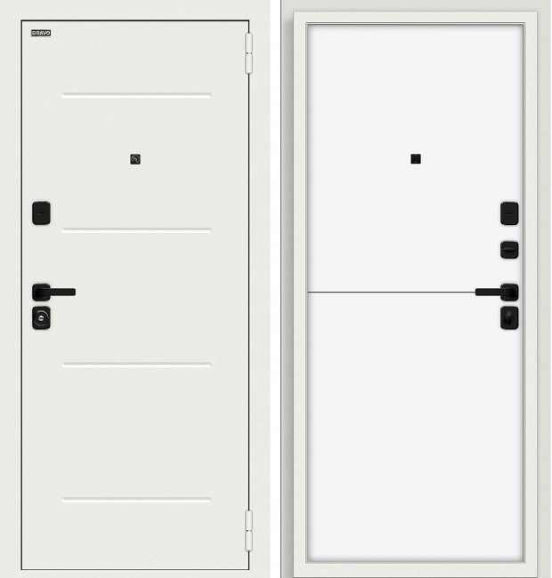 Входная дверь Bravo R Аура White Silk