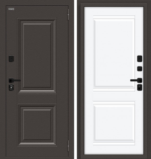 Входная дверь Термо Некст шоколад White Silk  