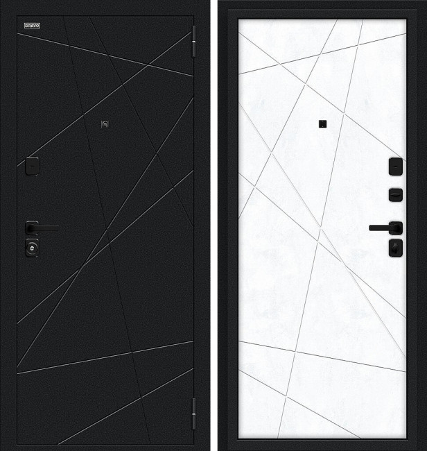 Входная дверь Bravo R Граффити-5 Snow Art