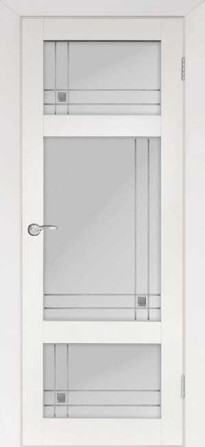 Межкомнатная дверь Массив Сиена Пастель со стеклом