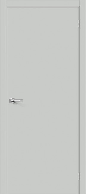 Межкомнатная дверь эмалит Браво-0 Grey Matt 