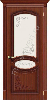 Межкомнатная дверь Fine-line Азалия Ф-15 Макоре со стеклом Межкомнатная дверь Fine-line Азалия Ф-15 Макоре со стеклом