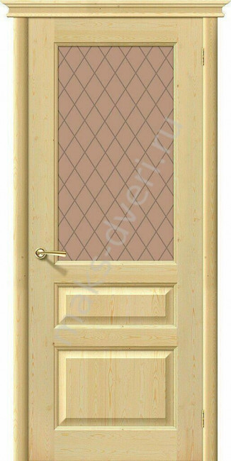 Межкомнатная дверь Массив М5 Без отделки со стеклом
