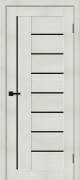 Межкомнатная дверь Эко Шпон Браво-29 Bianco Melinga с черными вставками