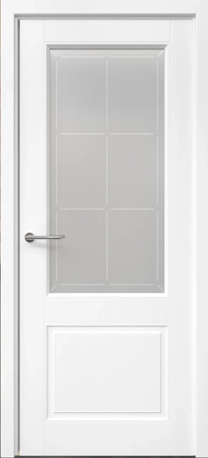 Межкомнатная дверь эмаль Классика 2 Белая со стеклом