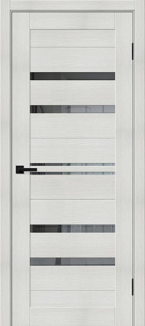 Межкомнатная дверь Эко Шпон Браво-30 Bianco Melinga с зеркалом 