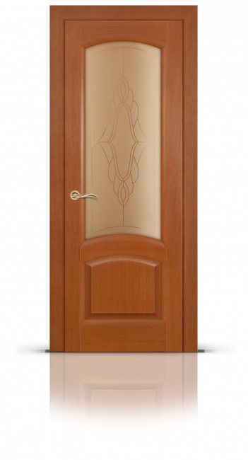 Межкомнатная дверь шпонированная Александрит со стеклом 