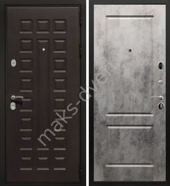 Входная дверь Премиум 3К 117 Бетон Темный