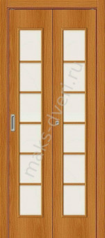 Дверь складная Финиш Флекс 2С Л-12 Миланский Орех Дверь складная Финиш Флекс 2С Л-12 Миланский Орех