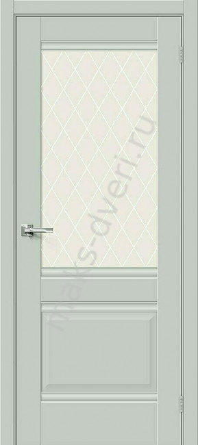 Межкомнатная дверь эмалит Прима-3 Grey Matt
