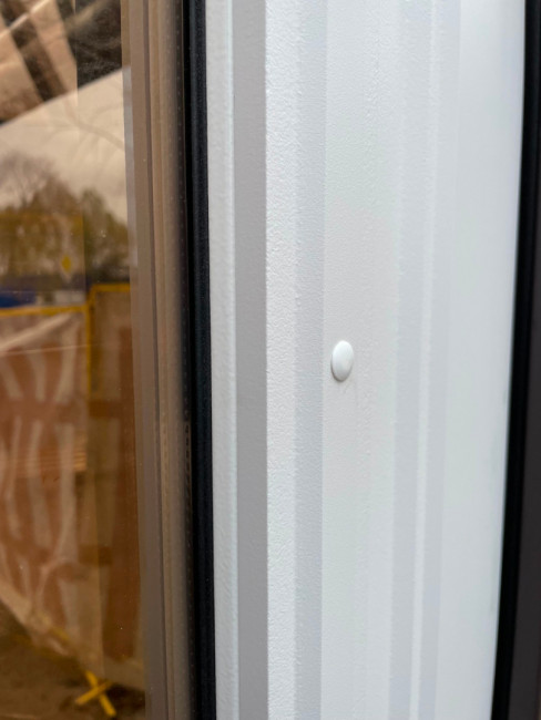 Входная дверь Термо Аляска с оконом RAL 8019