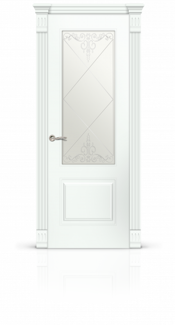 Межкомнатная дверь эмаль Вероник 1 со стеклом