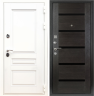 Входная дверь Премиум Н Силк Сноу СБ-14 Венге черное стекло