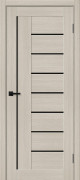Межкомнатная дверь Эко Шпон Браво-29 Cream Melinga с черными вставками Межкомнатная дверь Эко Шпон Браво-29 Cream Melinga с черными вставками