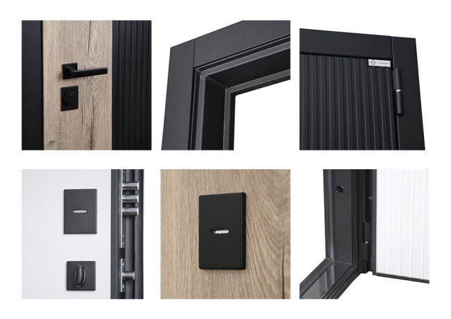 Входная дверь Конструктор с зеркалом + электронная ручка Входная дверь Конструктор с зеркалом + электронная ручка